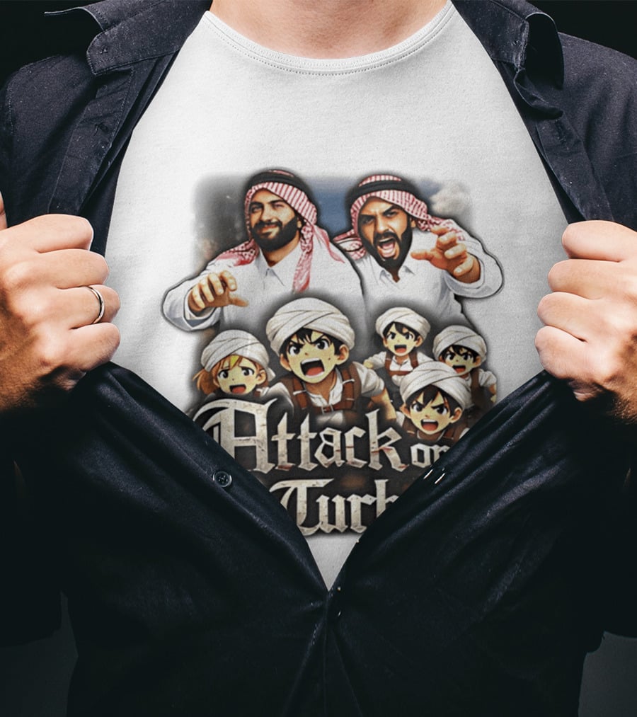 Attack On Turban Anime Characters And Traditional Attire T-Shirt