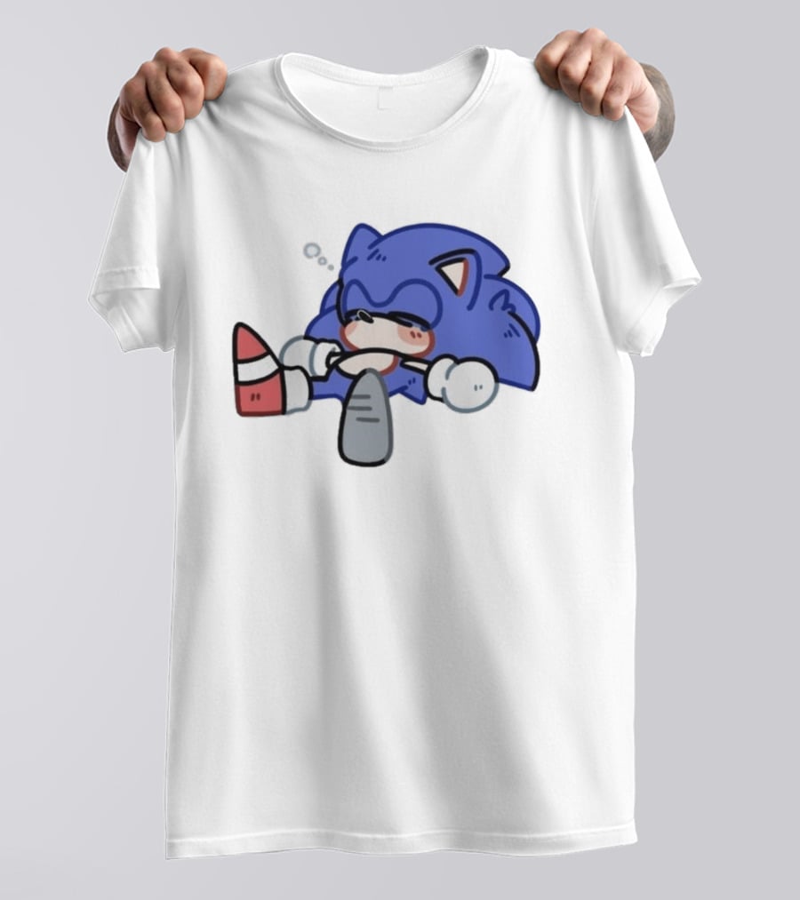 Chibi Sanic The Hedgehog Sleeping Kawaii 2026 T-Shirt