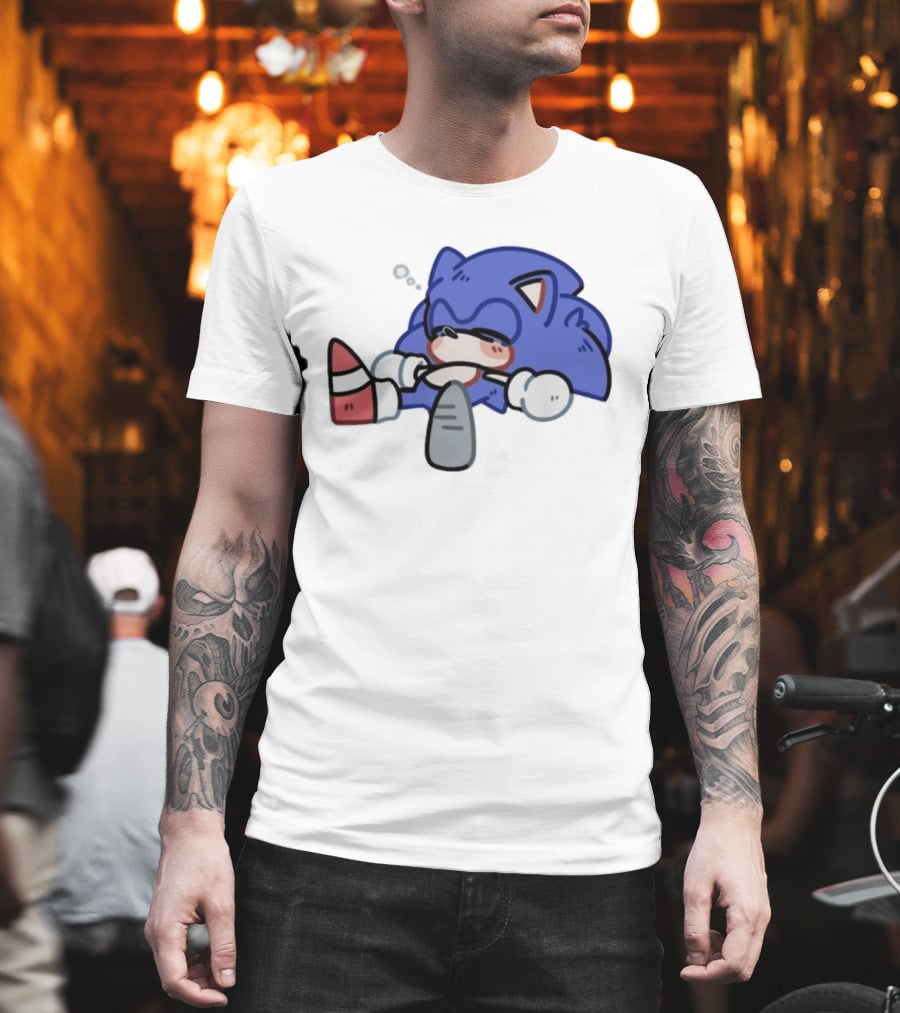 Chibi Sanic The Hedgehog Sleeping Kawaii 2026 T-Shirt