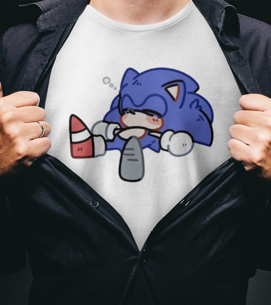 Chibi Sanic The Hedgehog Sleeping Kawaii 2026 T-Shirt
