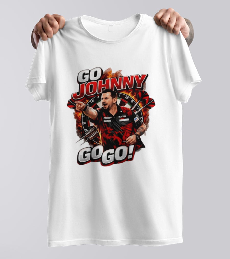Go Johnny Go Go Jonny Clayton Darts Player Action T-Shirt