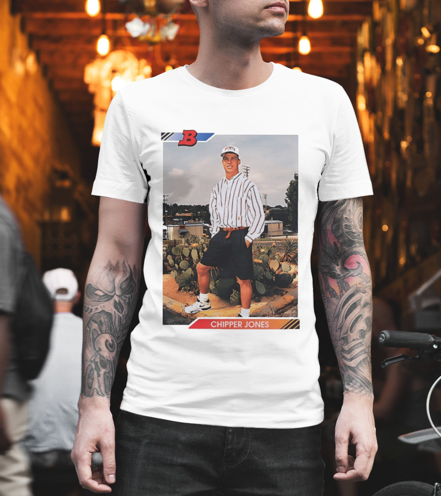 Chipper Jones Rookie Card Braves Baseball Legend T-Shirt