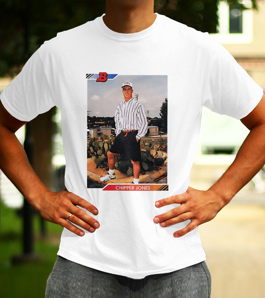 Chipper Jones Rookie Card Braves Baseball Legend T-Shirt