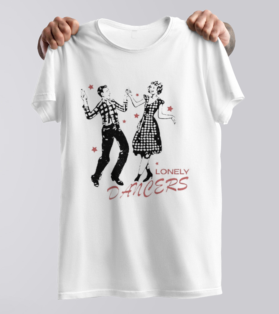 Lonely Dancers Retro Dance Scene With Vintage Couple T-Shirt
