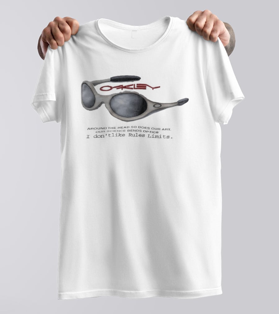Oakley Sunglasses Bends Optics Science No Rules Limits T-Shirt