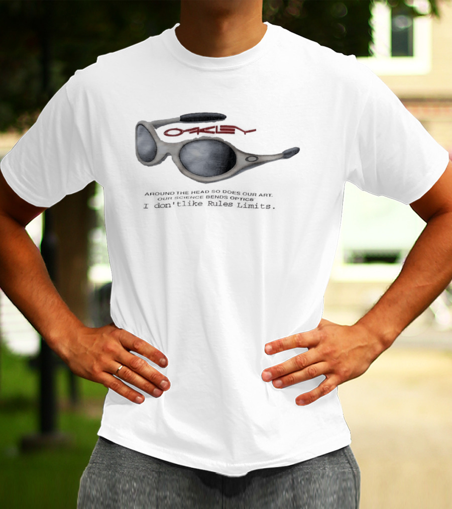 Oakley Sunglasses Bends Optics Science No Rules Limits T-Shirt