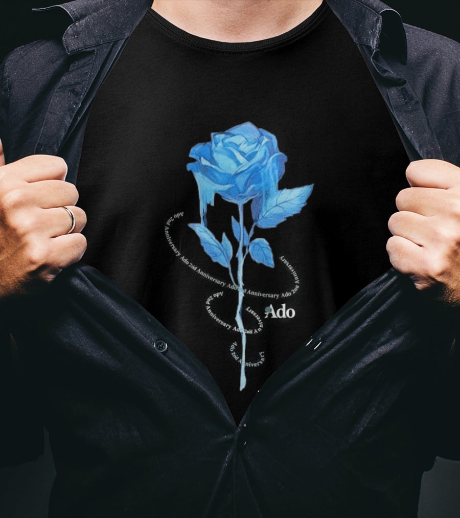 Ado Staff Blue Rose 5th Anniversary Los Angeles LA T-Shirt