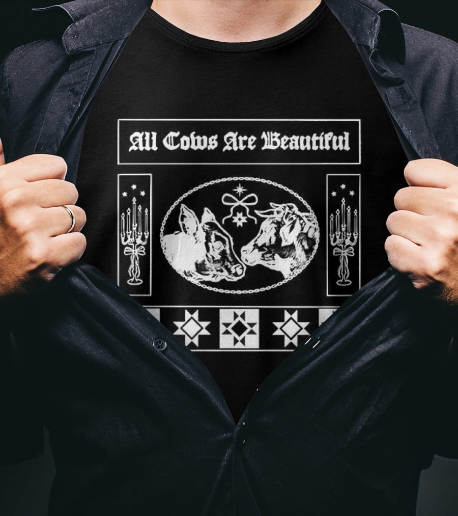 All Cows Are Beautiful Gothic Candelabra Stars T-Shirt