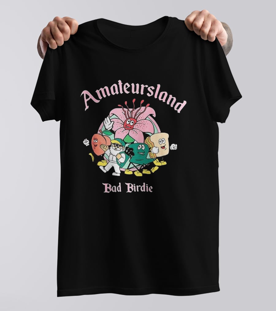 Amateursland Bad Birdie Flower Characters T-Shirt