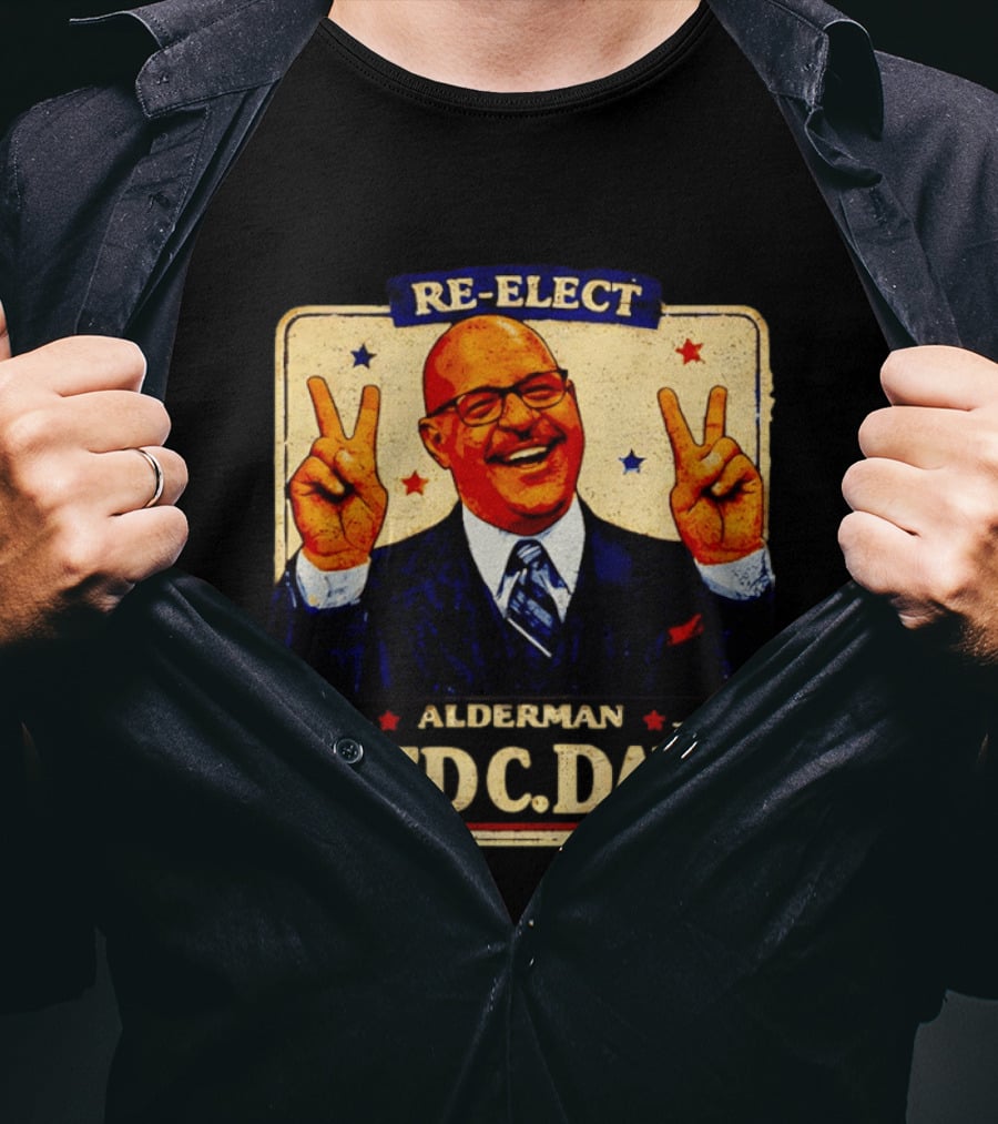 Fred C Davis Alderman Re Elect 2026 Peace Sign Campaign T-Shirt