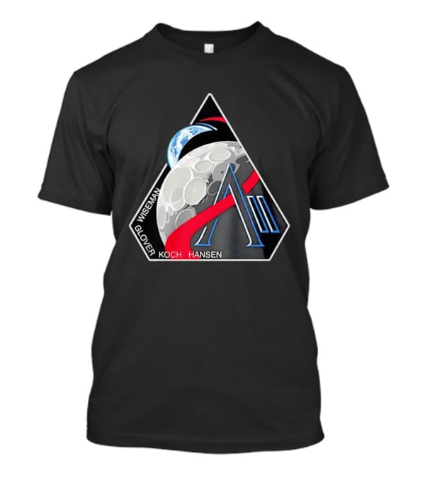 NASA Artemis II Astronaut Crew Glover Wiseman Koch Hansen Moon Mission T-Shirt