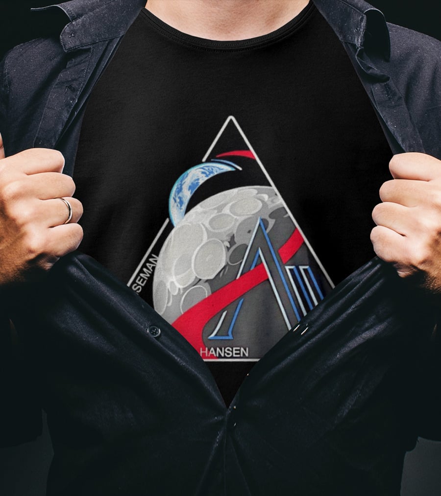 NASA Artemis II Astronaut Crew Glover Wiseman Koch Hansen Moon Mission T-Shirt