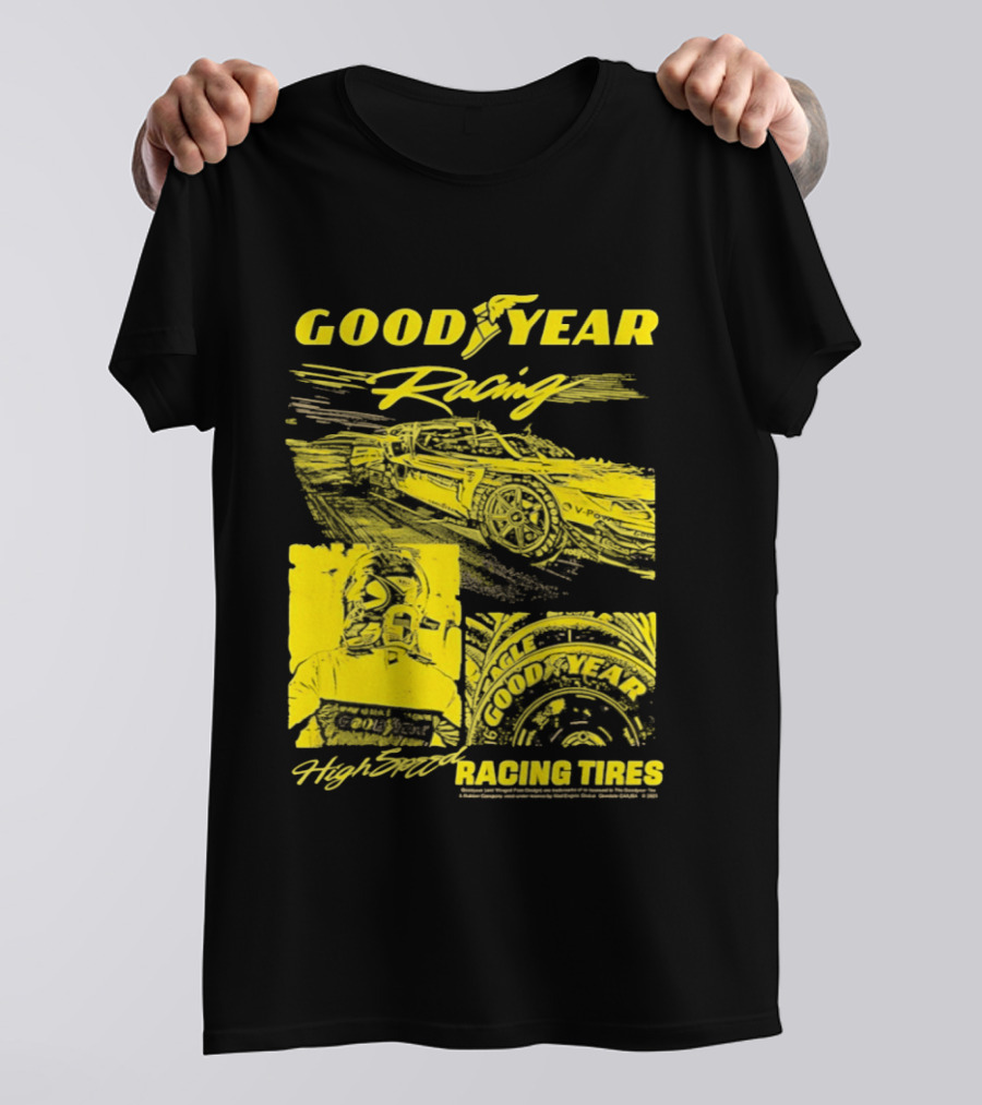 Goodyear Racing High Speed Racing Tires Panels T-Shirt