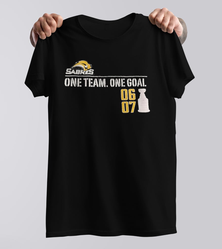 Buffalo Sabres One Team One Goal 06 07 Stanley Cup T-Shirt