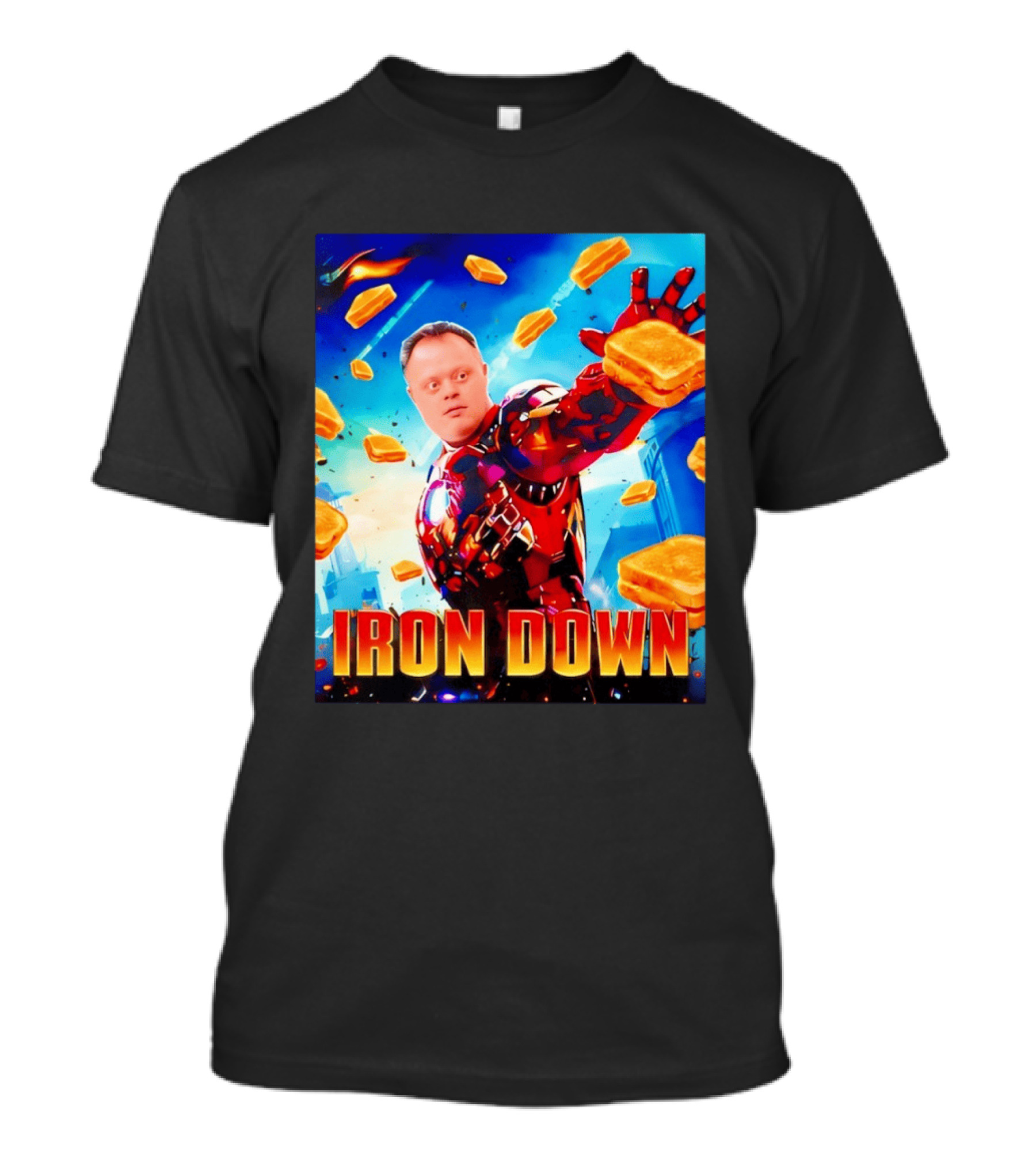 Iron Down Meme Toasted Hero Explosion T-Shirt