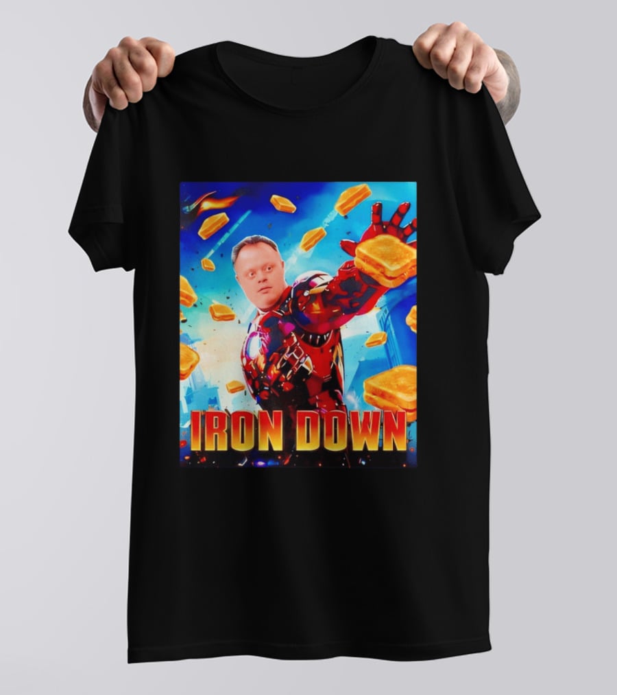 Iron Down Meme Toasted Hero Explosion T-Shirt