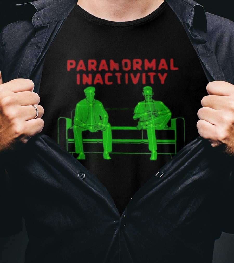 Paranormal Inactivity Ghostly Figures On Bench T-Shirt