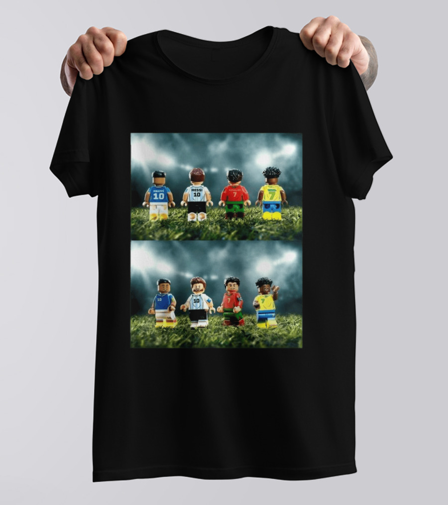 LEGO Football Legends FIFA World Cup 2026 Messi Ronaldo Mbappé Vinicius Junior Mini Figures T-Shirt