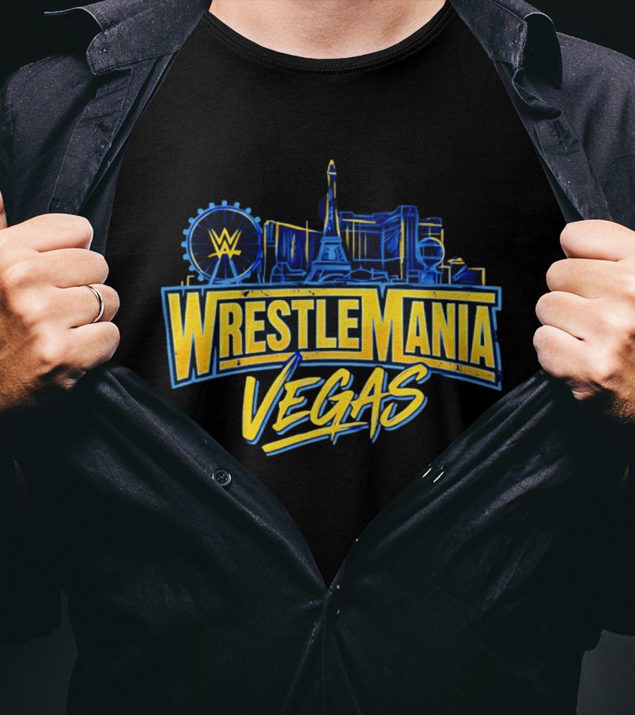 Cody Rhodes WrestleMania Las Vegas WWE Skyline 42 T-Shirt
