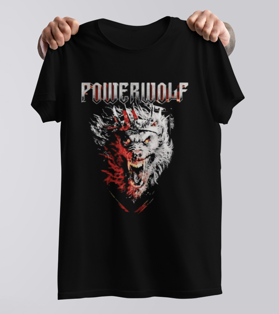 Powerwolf Wolf In Blood Splatter Special T-Shirt