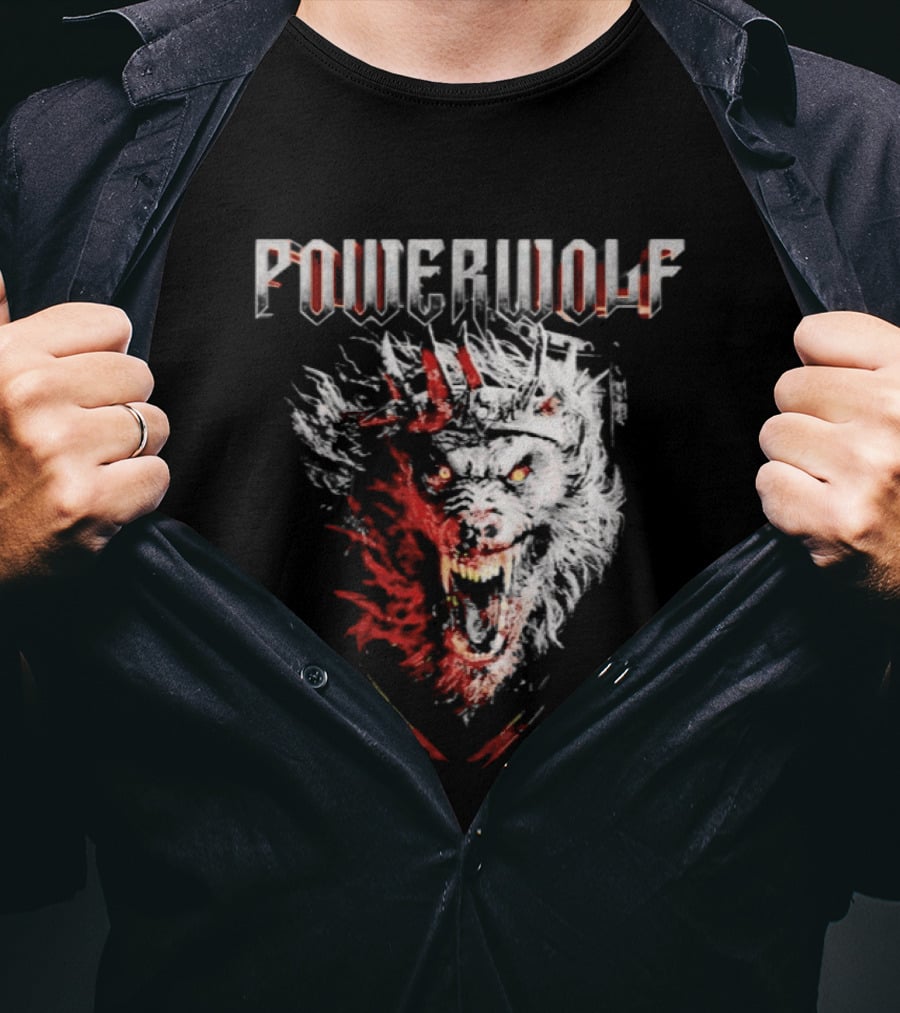 Powerwolf Wolf In Blood Splatter Special T-Shirt