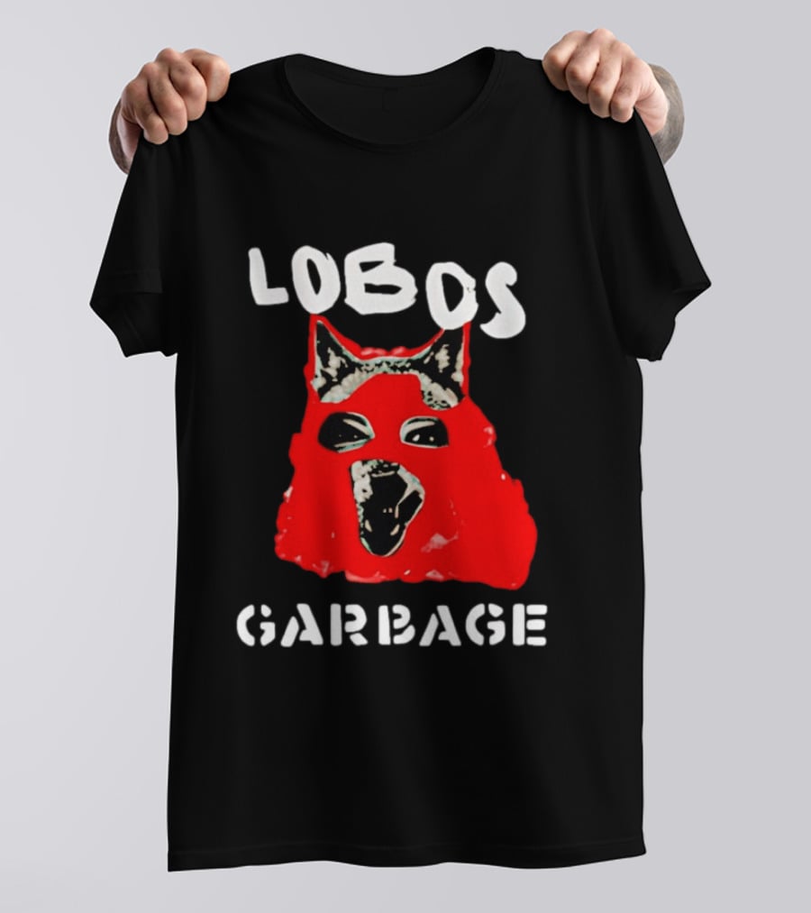 Lobos Dog Red Face Garbage T-Shirt