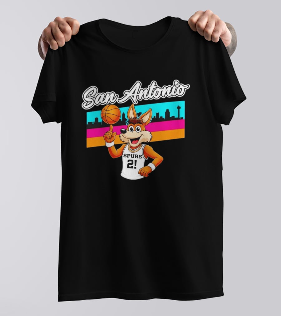 San Antonio Coyote Spurs Basketball Skyline 21 T-Shirt
