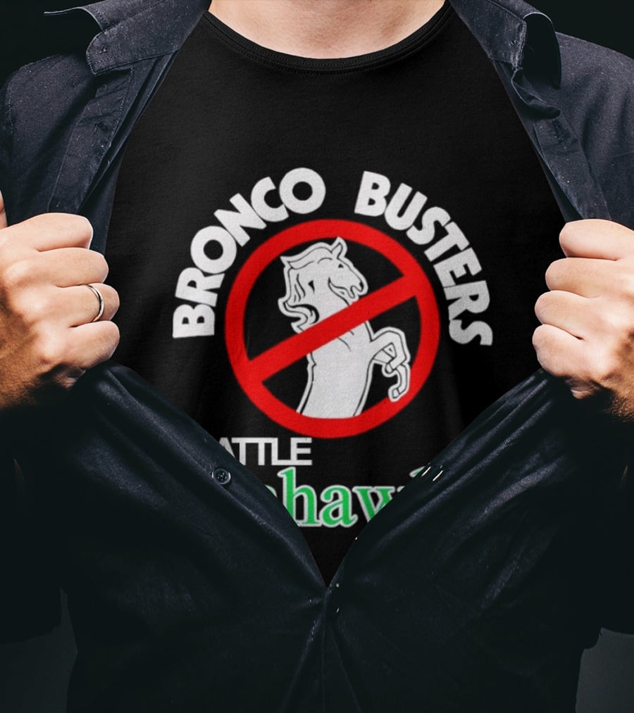 Seattle Seahawks Bronco Busters No Broncos Allowed T-Shirt