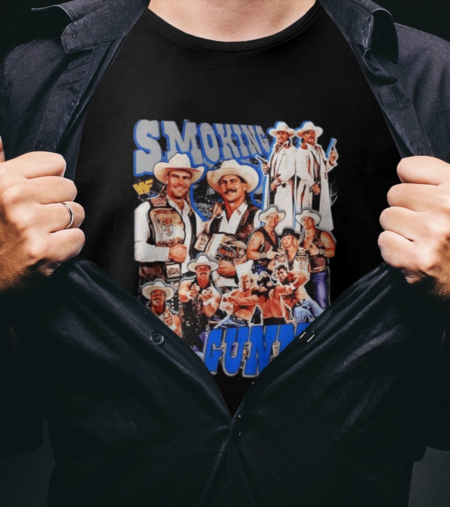 Smoking Guns Bart Gunn And Billy Gunn WWF Cowboys Champions T-Shirt
