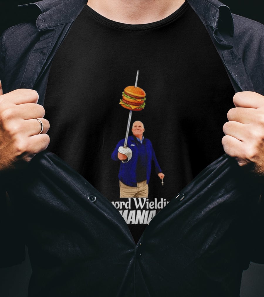 Double Burger Sword Wielding Maniac T-Shirt