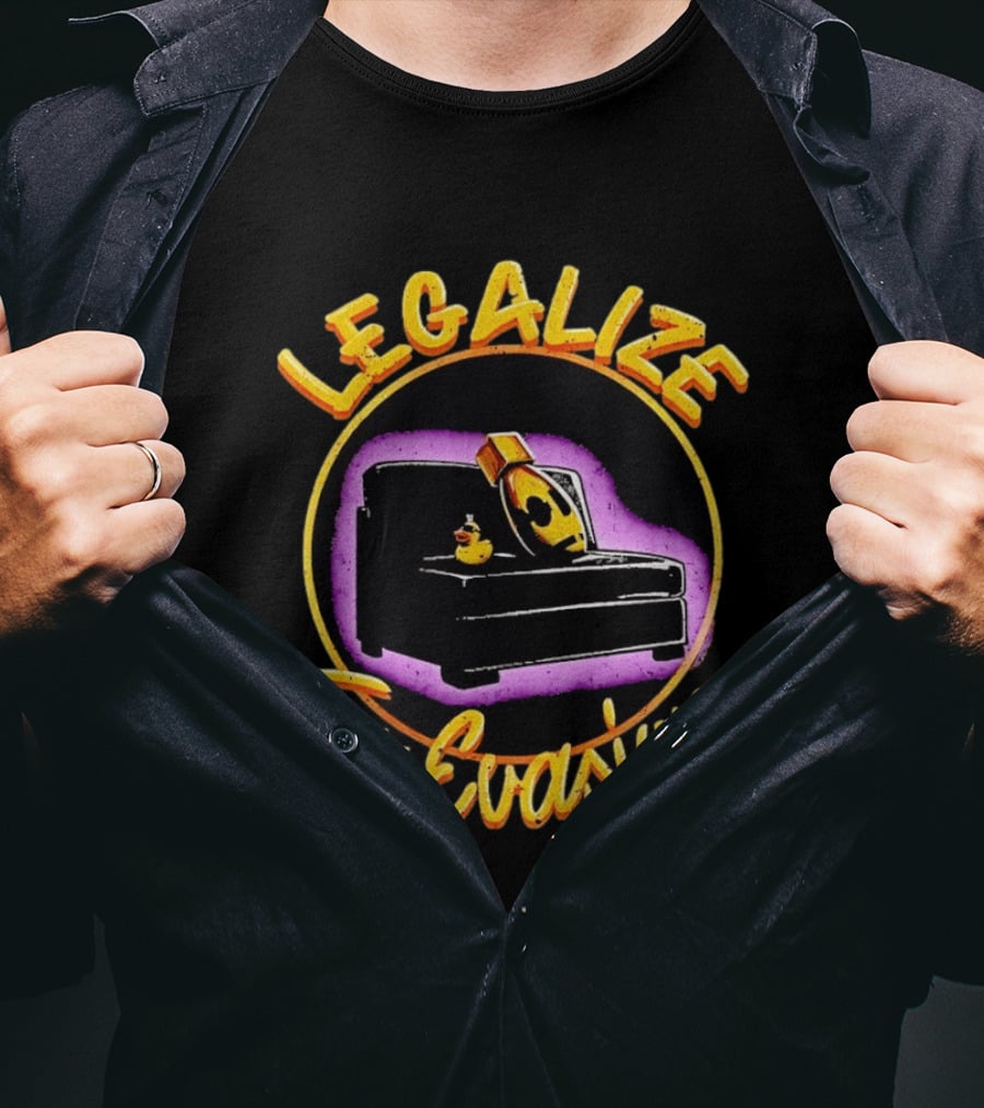 Legalize Tax Evasion The Fat Electrician Couch Potato Rubber Duck T-Shirt