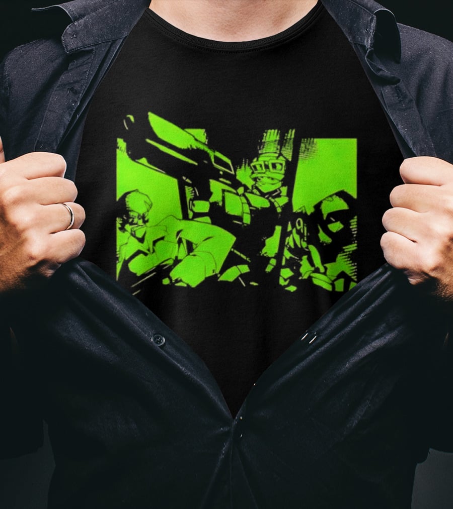 TimeSplitters Green Video Game Characters Neon T-Shirt