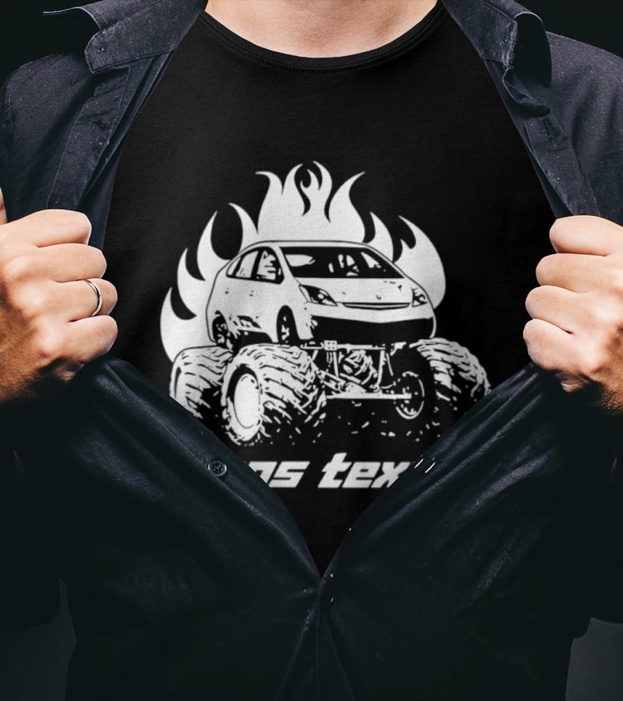 Trans Texas Monster Truck Fiery Off Road Power T-Shirt
