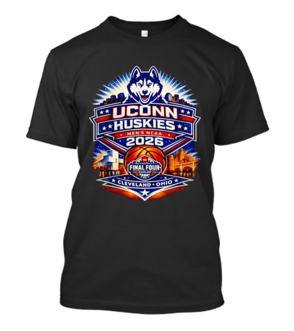 UConn Huskies Men's NCAA Basketball 2026 Final Four Cleveland Ohio T-Shirt
