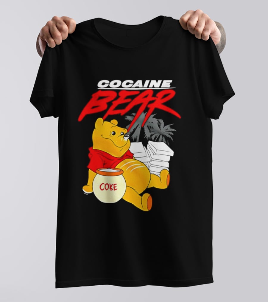 Winnie The Pooh Cocaine Bear Coke Honey Pot T-Shirt