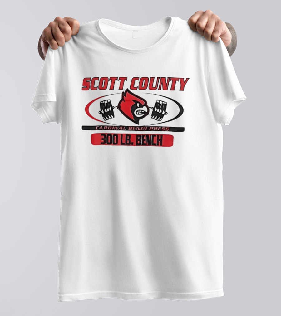 Scott County Cardinal Bench Press Gym T-Shirt