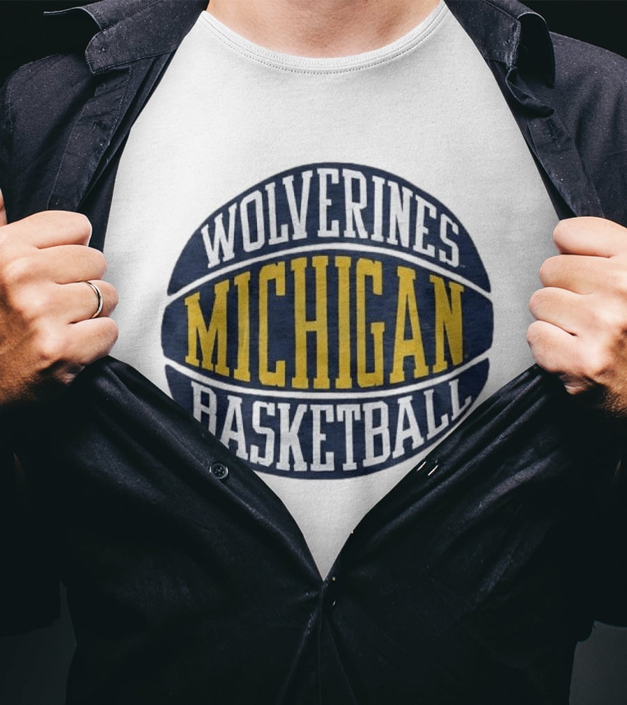 Michigan Wolverines Basketball NCAA Team Circle T-Shirt