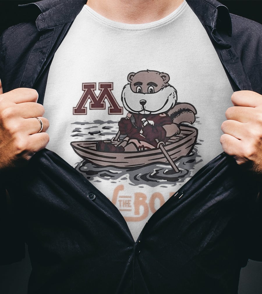 Minnesota Golden Gophers Goldy Gopher Row The Boat M T-Shirt
