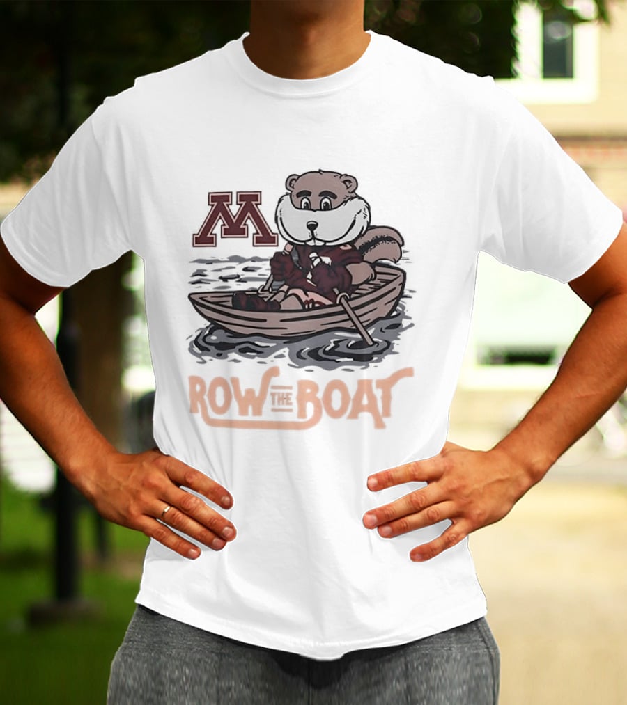 Minnesota Golden Gophers Goldy Gopher Row The Boat M T-Shirt