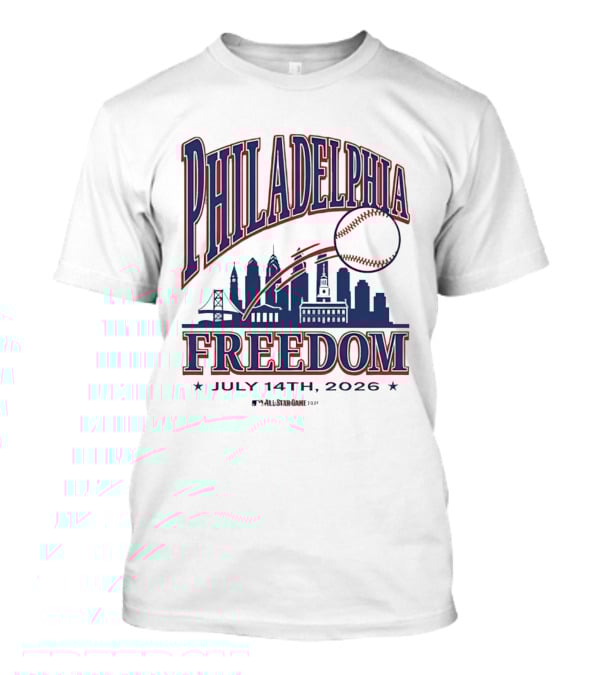 Philadelphia Phillies Light Blue Elton John Philadelphia Freedom July 14th 2026 All Star Game T-Shirt