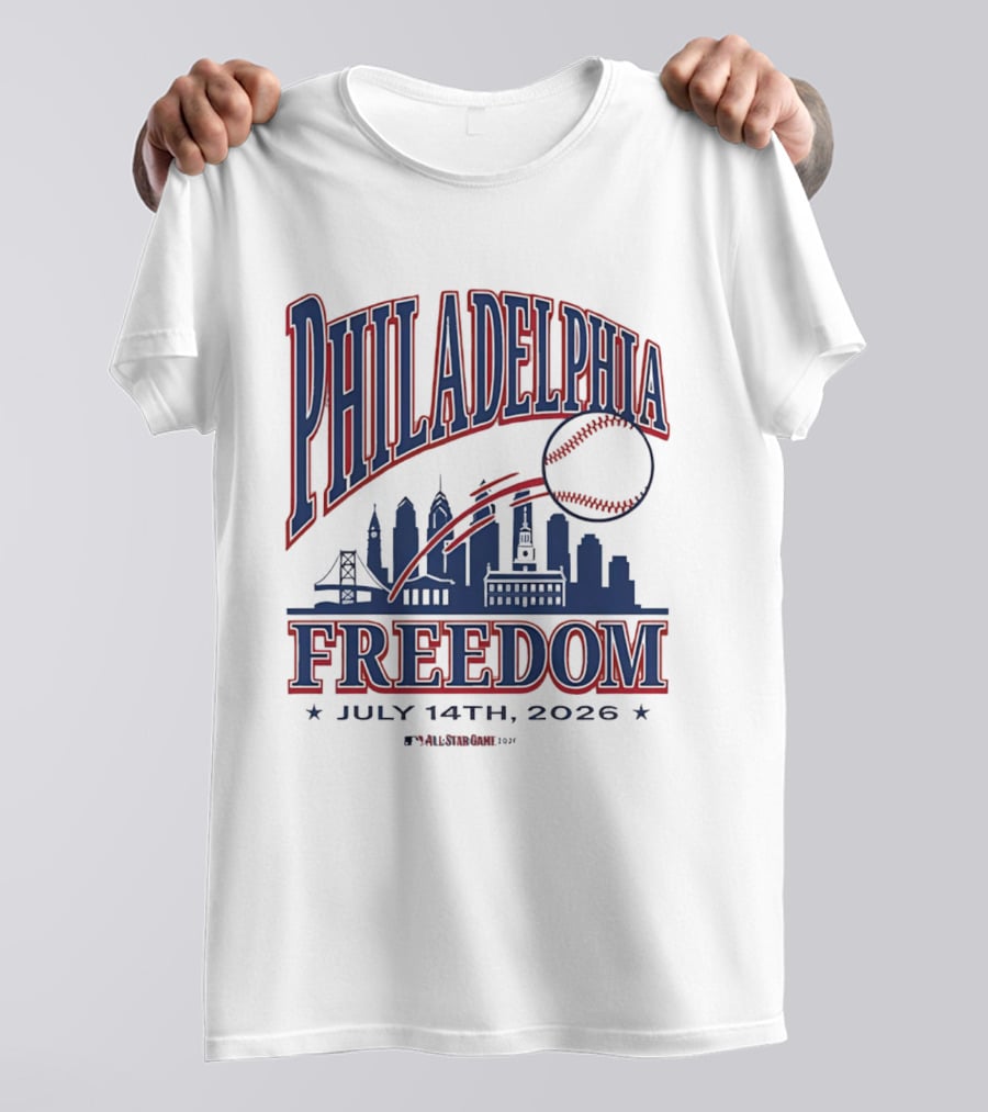 Philadelphia Phillies Light Blue Elton John Philadelphia Freedom July 14th 2026 All Star Game T-Shirt