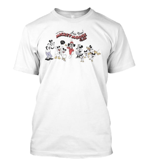 Mickey Mouse Club Join Now Retro Disney Characters T-Shirt