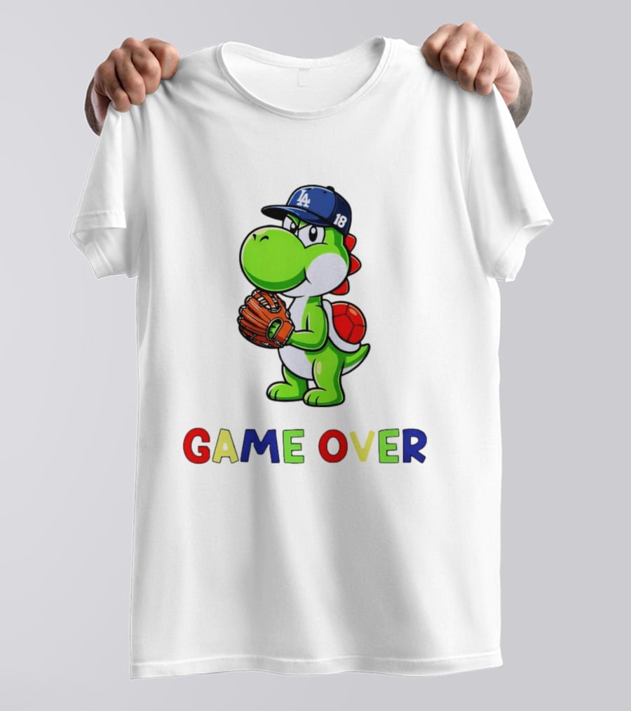 Yoshinobu Yoshi Super Mario LA Dodgers Baseball Game Over T-Shirt