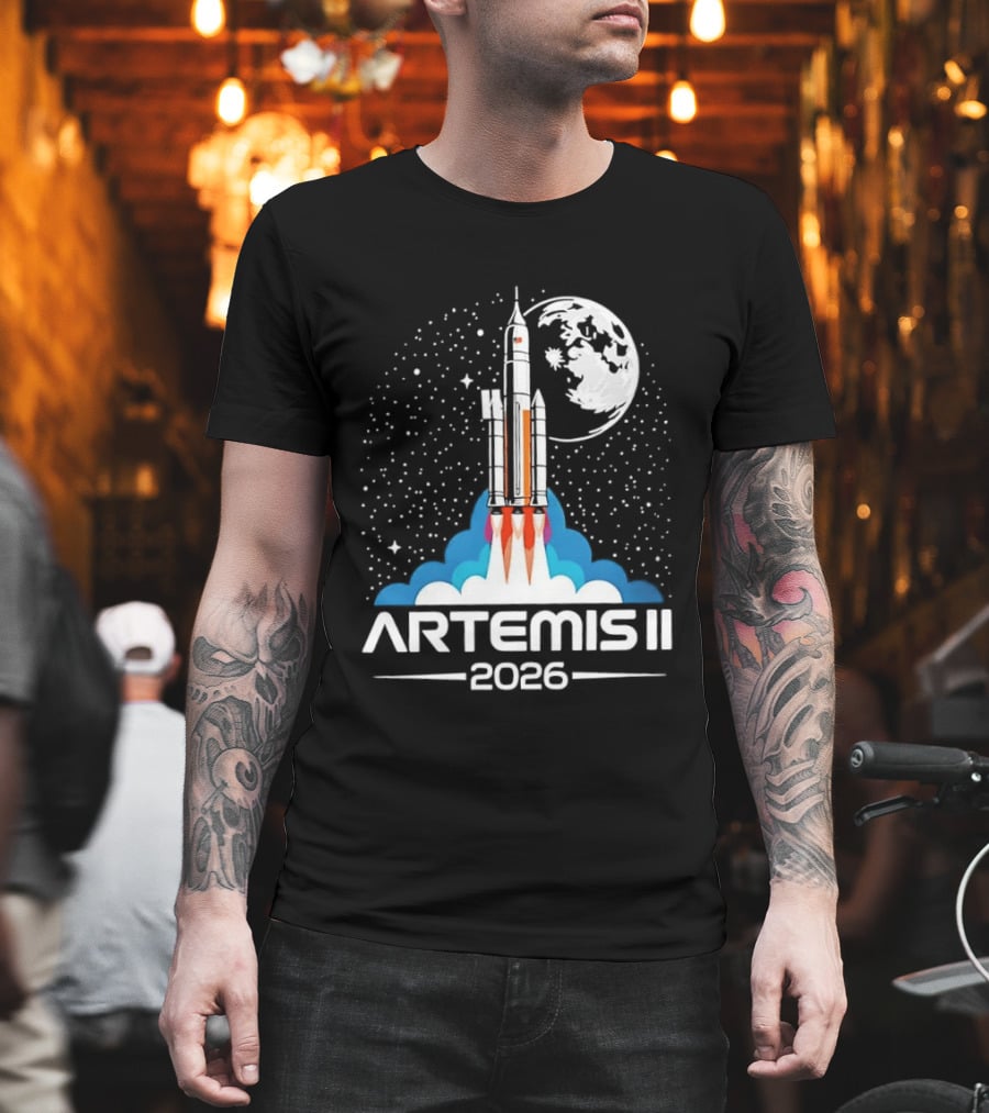 Artemis II 2026 NASA Moon Rocket Mission T-Shirt