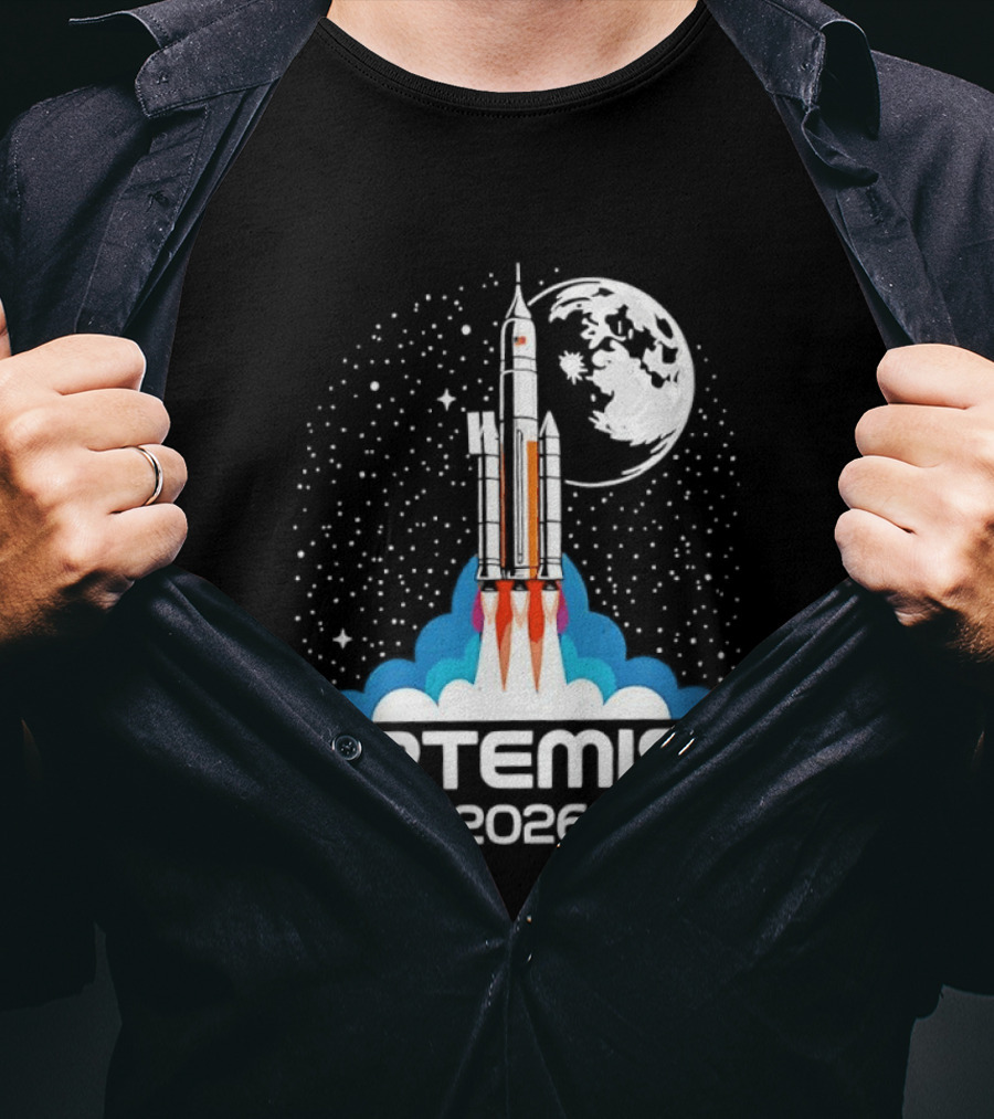 Artemis II 2026 NASA Moon Rocket Mission T-Shirt