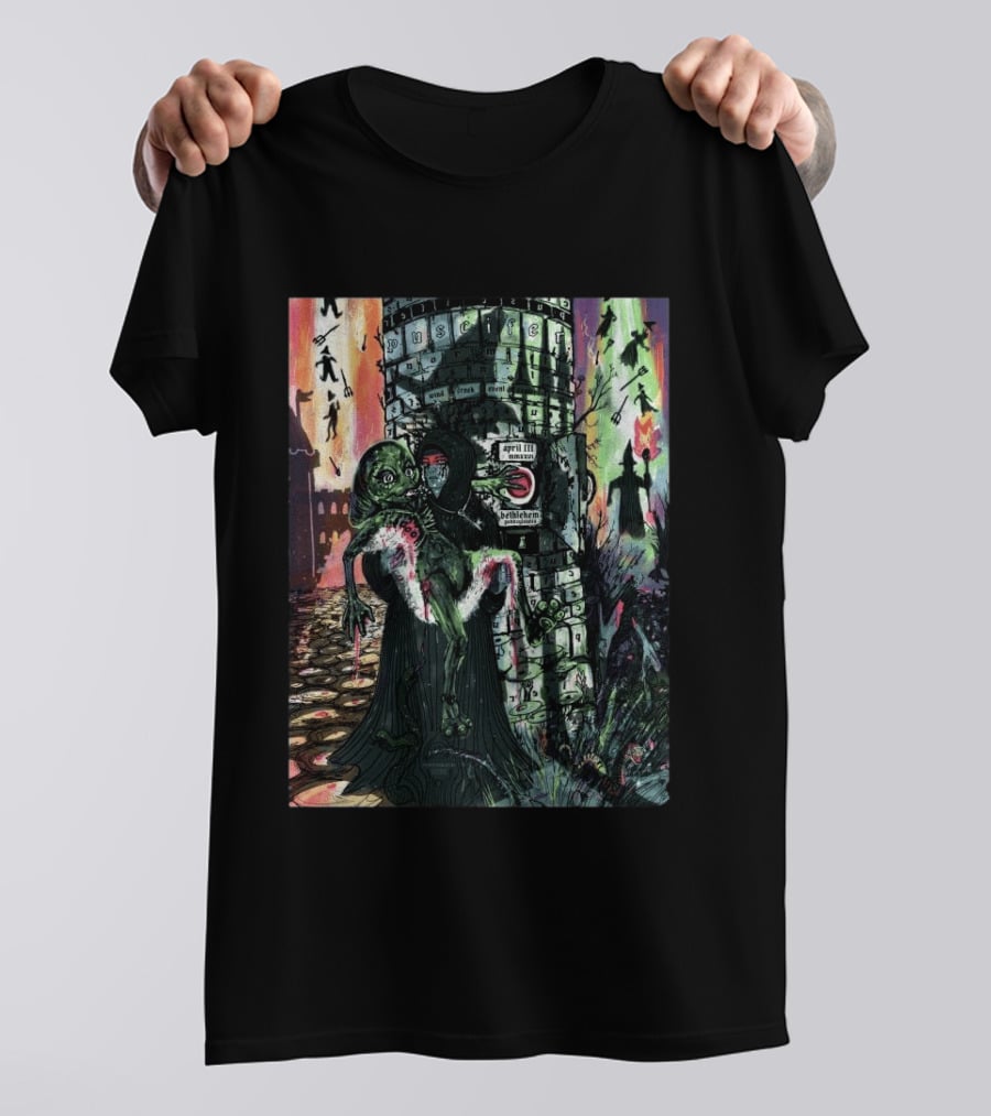 Puscifer Bethlehem April 3 2026 Creepy Creature With Robed Figure T-Shirt
