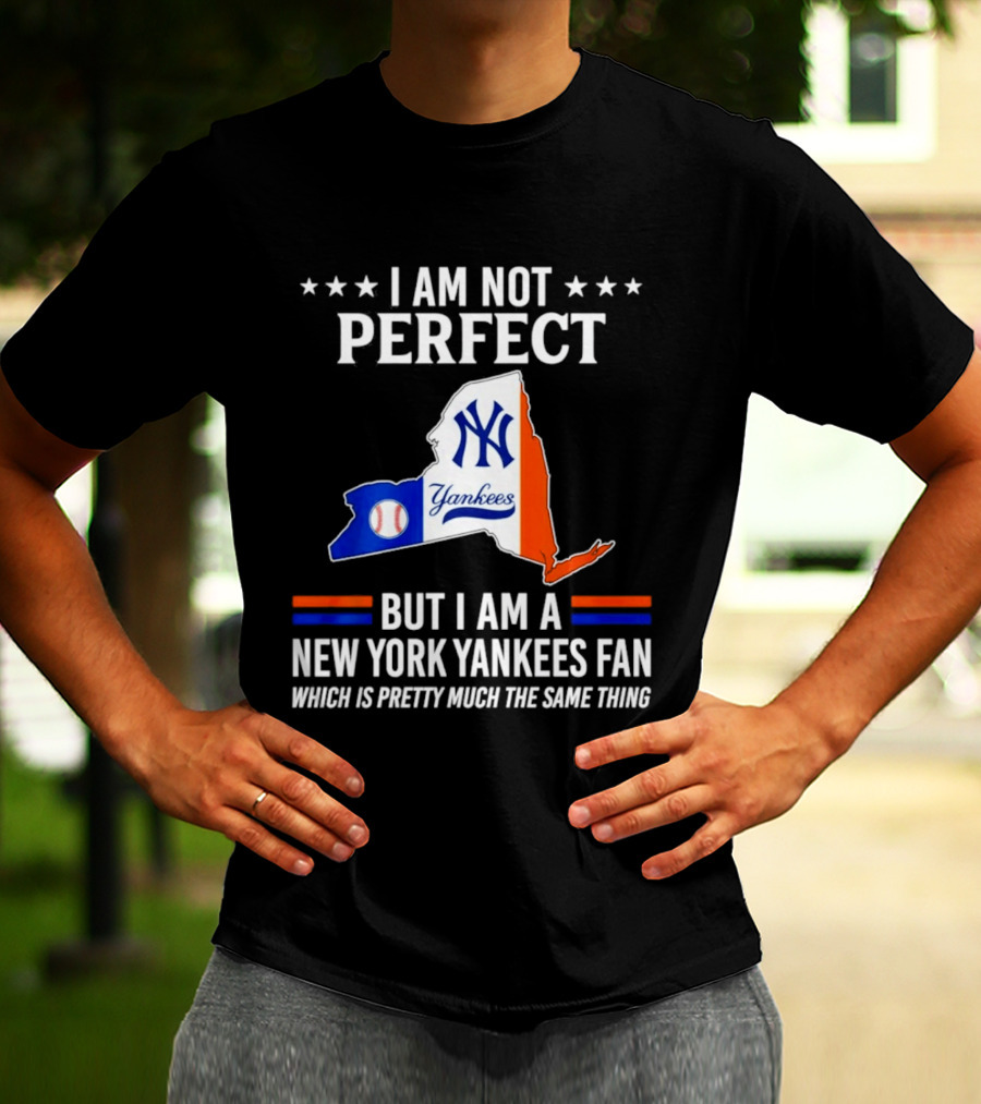I Am Not Perfect New York Yankees Fan Which Is Pretty Much The Same Thing T-Shirt