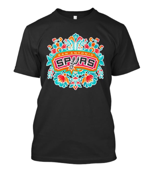San Antonio Spurs Floral Fiesta Vintage Basketball T-Shirt
