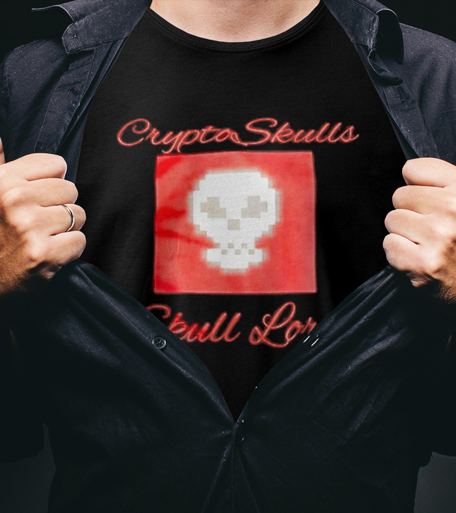 Crypto Skulls Skull Lord Pixel T-Shirt