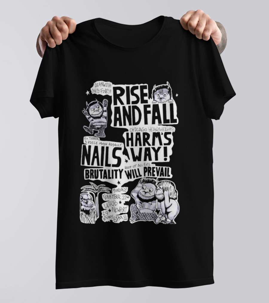 Rise And Fall Harm's Way Nails Brutality Will Prevail T-Shirt
